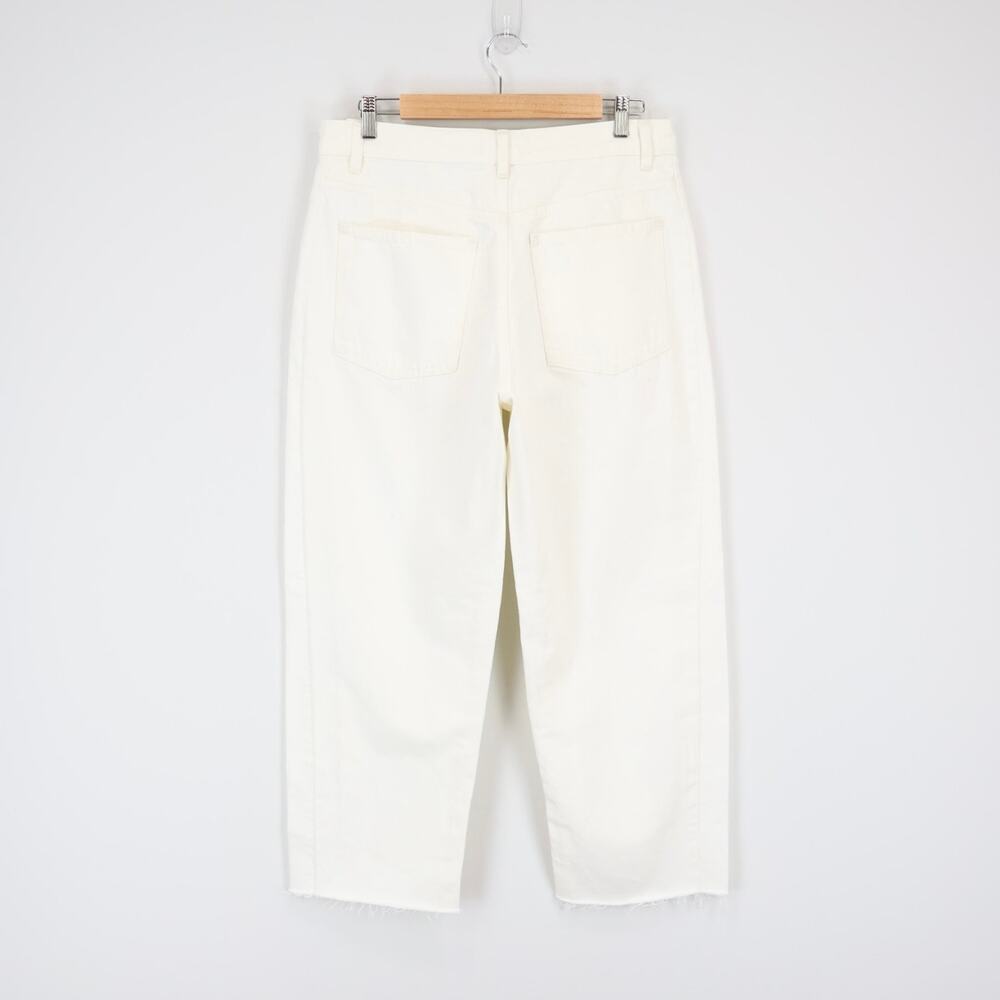NWT Madewell The Curvy Pieced Barrel-Leg Jean Relaxed Fit In Tile White Size 30 - Picture 5 of 12